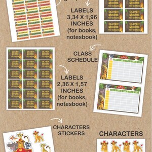 Lion Guard Printable School Labels. Editable Template. Lion Guard Back ...