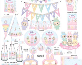 Labubu Printable Birthday party decoration