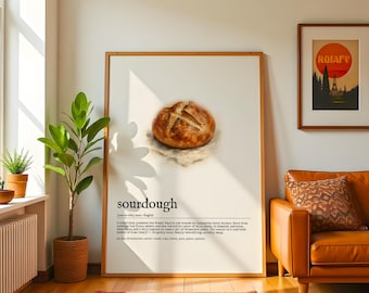 Zuurdesemwoordenboek afdrukken | Muurkunst brood | Keukenposter direct downloaden
