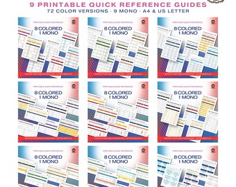 Boekbindenreferentiebundel - set van 9 afdrukbare pdf's