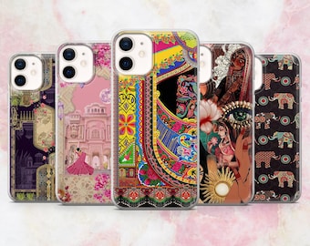 Indian Art Phone Case Hindu Art India Cover for iPhone 16, 15, 14, 13, 12, 11 Samsung S25, S24, A56, A16, Pixel 9A, Pro XL, 8A, 8Pro, 7A
