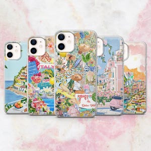 Italy Phone Case Italian Summer Amalfi Cover for iPhone 16, 15, 14, 13, 12 Samsung S25, S24, A56, A16 Pixel 9A, Pro XL, 8A, 8Pro