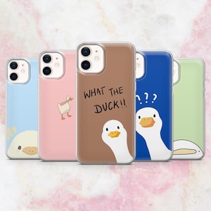 Goose Phone Case Duck Silly Goose Cover for iPhone 16, 15, 14, 13, 12 Samsung S25, S24, A56, A16 Pixel 9A, Pro XL, 8A, 8Pro
