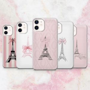 Eiffel Tower Phone Case Paris France Cover for iPhone 16, 15, 14, 13, 12 Samsung S25, S24, A56, A16 Pixel 9A, Pro XL, 8A, 8Pro