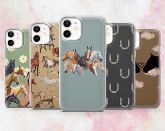Horse Phone Case Equestrian Horse Lover Cover for iPhone 16, 15, 14, 13, 12, 11 Samsung S25, S24, A56, A16, Pixel 9A, Pro XL, 8A, 8Pro, 7A