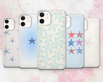 Starfish Phone Case Beach Ocean Sea Life Cover for iPhone 16, 15, 14, 13, 12, 11 Samsung S25, S24, S23 A56 Pixel 9Pro XL, 8A 8Pro