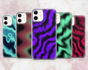 Abstrakt Neon Handyhülle Psychedelic Cover für iPhone 17, 16, 15, 14, 13, 12 Samsung S26, S25, A17, A56, Pixel 10Pro XL, 9A 8
