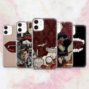 Vampire Phone Case Horror Dracula Gothic Cover for iPhone 16, 15, 14, 13, 12 Samsung S25, S24, A56, A16 Pixel 9A, Pro XL, 8A, 8Pro