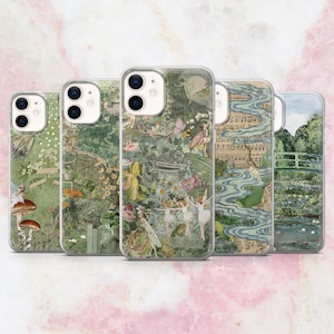 Sage Green Phone Case Fairycore Green Forest Earthy Cover for iPhone 16, 15, 14, 13, 12, 11 Samsung S25, S24, S23 A56 Pixel 9Pro XL, 8A 8Pro