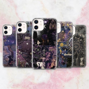Witch Phone Case Witchy Mythical Tarot Cover for iPhone 16, 15, 14, 13, 12 Samsung S25, S24, A56, A16 Pixel 9A, Pro XL, 8A, 8Pro