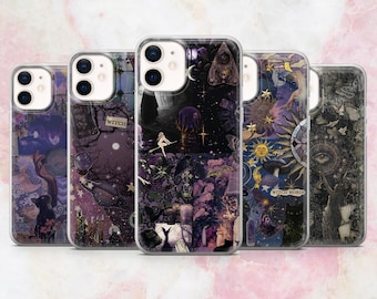 Witch Phone Case Witchy Mythical Tarot Cover for iPhone 16, 15, 14, 13, 12 Samsung S25, S24, A56, A16 Pixel 9A, Pro XL, 8A, 8Pro