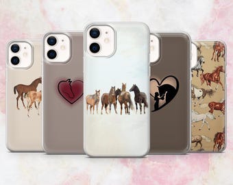 Horse Phone Case Equestrian Horse Lover Cover for iPhone 16, 15, 14, 13, 12, 11 Samsung S25, S24, S23 A56 Pixel 9Pro XL, 8A 8Pro