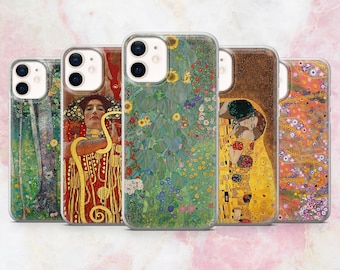 Klimt Phone Case Gustav Klimt Painting Cover for iPhone 17, 16, 15, 14, 13, 12, 11 Samsung S25, S24, S23 A56 Pixel 10Pro, 9Pro XL, 8A 8Pro