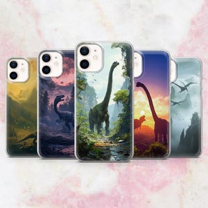 Dinosaur Phone Case Dino Jurassic T-Rex Cover for iPhone 16, 15, 14, 13, 12 Samsung S25, S24, A56, A16 Pixel 9A, Pro XL, 8A, 8Pro