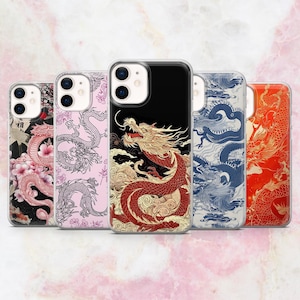 Dragon Phone Case Asian Dragon Mythical Chinese Cover for iPhone 16, 15, 14, 13, 12, 11 Samsung S25, S24, S23 A56 Pixel 9Pro XL, 8A 8Pro