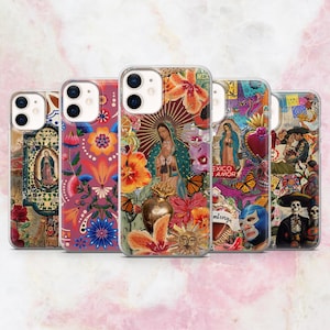 Mexico Phone Case Folk Art Mexican Cover for iPhone 16, 15, 14, 13, 12 Samsung S25, S24, A56, A16 Pixel 9A, Pro XL, 8A, 8Pro