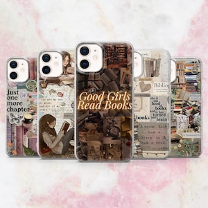 Booklover Phone Case Bookish Book Reader Cover for iPhone 16, 15, 14, 13, 12, 11 Samsung S25, S24, A56, A16, Pixel 9A, Pro XL, 8A, 8Pro, 7A