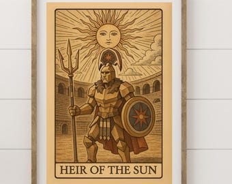 OSRS Varlamore Art Print: Sol Heredit Retro Tarot Card