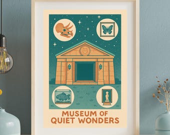 Animal Crossing Museum Art Print: Blathers-Inspired Nintendo Decor (A4 A3)