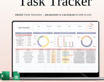 Task Tracker Spreadsheet: Project Management Template (Google Sheets & Excel)