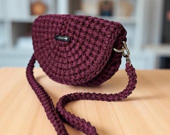 Easy Crochet Bag Pattern & Handmade Bags, Crochet Half Moon Bag Pattern: DIY Purse Tutorial (PDF Download) , Handmade Craft Gift