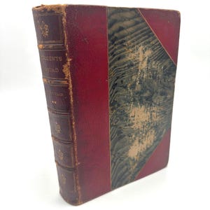 1895 Oskyldiga i utlandet Mark Twain 2 Vol Set Läderillustrerad Antik