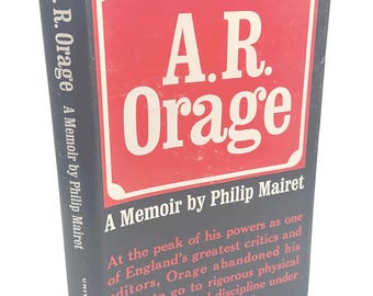 A R Orage A Memoir by Philip Mairet 1966 Gurdjieff Philosophy Biography