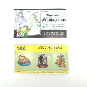 1950s Wedding Seal Booklets Dennison Eureka Mid-Century Vintage Ephemera Lot