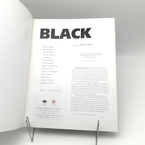 BLACK Modern Abstract Art Catalog | Monochrome Thomas McCormick Gallery 2005