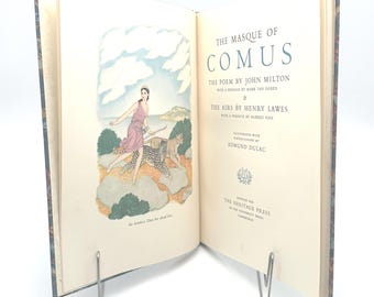 Clásico ilustrado vintage de Milton Comus Heritage Press con estuche, edición Fine Press