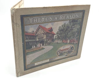 Antikes Postum Werbebuch Es gibt einen Grund Vintage Getreide Ephemera Trauben Nüsse