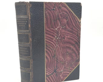 Ralph Waldo Emerson Lectures and Biographical Sketches Antique Leather Bound Volume X