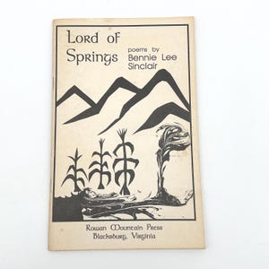 Livre de poésie vintage SIGNÉ | Lord of Springs Bennie Lee Sinclair Première impression 1990