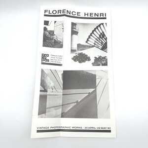 Modernist Fotografie Faltbroschüre | Florence Henri Prapopas Gallery NYC 1982