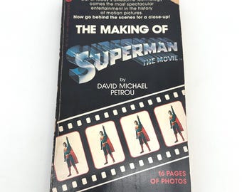 Les coulisses du film Superman 1978, première impression du film vintage Warner Books