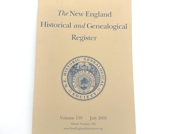 New England Genealogische Register Juli 2005 Vol 159 Geschichte