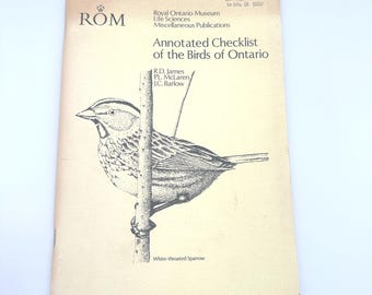 Lista de verificación anotada de las aves de Ontario James McLaren Barlow 1976 ROM