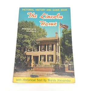Vintage Lincoln Home Guidebook Springfield IL | Marda Alexander Color Photos