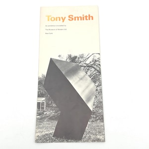 Minimalism Tony Smith Sculpture Foldout | 1970s Vintage MoMA Exhibition Booklet