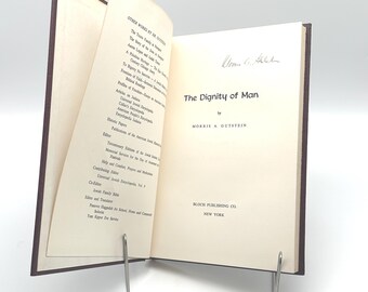 La dignidad del hombre de Morris A. Gutstein 1971 Libro de ética judía FIRMADO