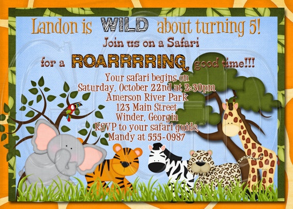 Safari Inviter Jungle Invitation Safari Anniversaire Etsy Safari Inviter Jungle Invitation Safari Anniversaire Etsy