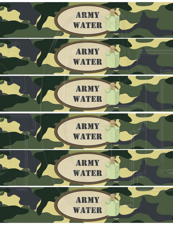 Army upl bottle labels