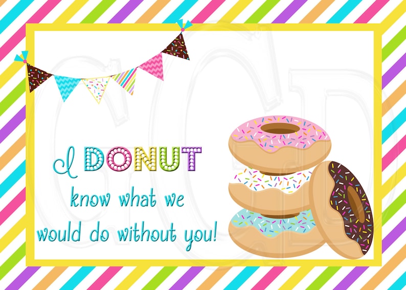 photo about Donut Teacher Appreciation Printable known as Donut Trainer Appreciation, doughnut trainer card, doughnut printable, trainer reward, PRINTABLE Electronic History Quick Down load