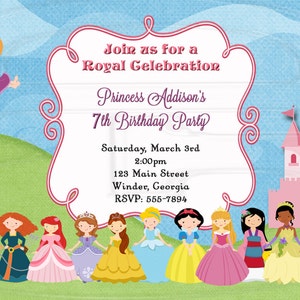 Royale Invitation Princesse Disney Princess Invitation Etsy Royale Invitation Princesse Disney Princess Invitation Etsy