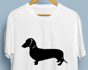 Smooth Dachshund (version 4) - Digital Download, Smooth Dachshund Art, Dog Silhouette, Smooth Dachshund SVG, DXF