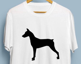 German Pinscher (with cropped ears and docked tail) - Digital Download, German Pinscher Art, Dog Silhouette, German Pinscher SVG, DXF