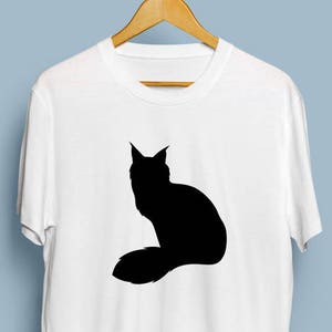 Assis Maine Coon - téléchargement numérique, Maine Coon chat Silhouette, dans le Maine Coon chat SVG, DXF