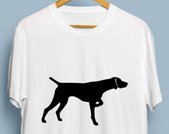 German Shorthaired Pointer (Docked Tail) - Digital Download, German Shorthaired Pointer Art, Dog Silhouette, GSP SVG, DXF