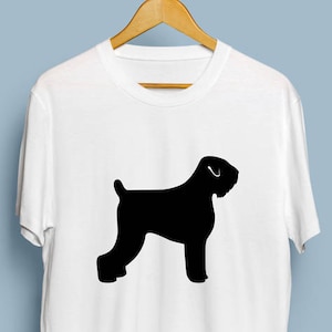 Black Russian Terrier (with docked tail) - Digital Download, Black Russian Terrier Art, Dog Silhouette, Black Russian Terrier SVG, DXF