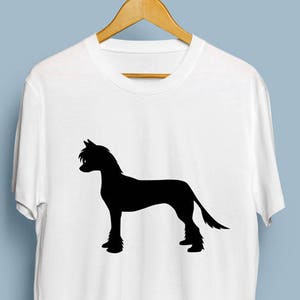 Chinese Crested Dog - Digital Download, Chinese Crested Dog Art, Dog Silhouette, Chinese Crested Dog SVG, DXF